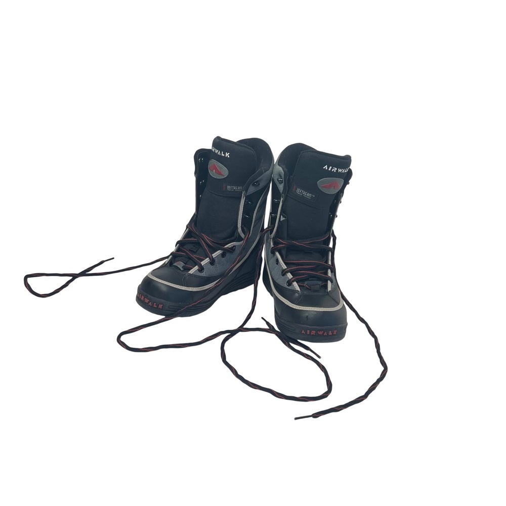 Vintage 1999 Airwalk Sky Snowboard Boots Mens 13 Black Grey‎ Softherm Insulation